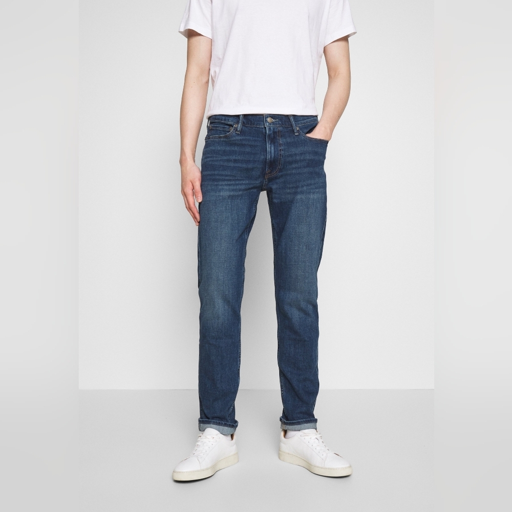 Abercrombie & Fitch Men's Skinny Jeans Dark Wash Blue 28x30